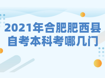 2021年合肥肥西縣自考本科考哪幾門?